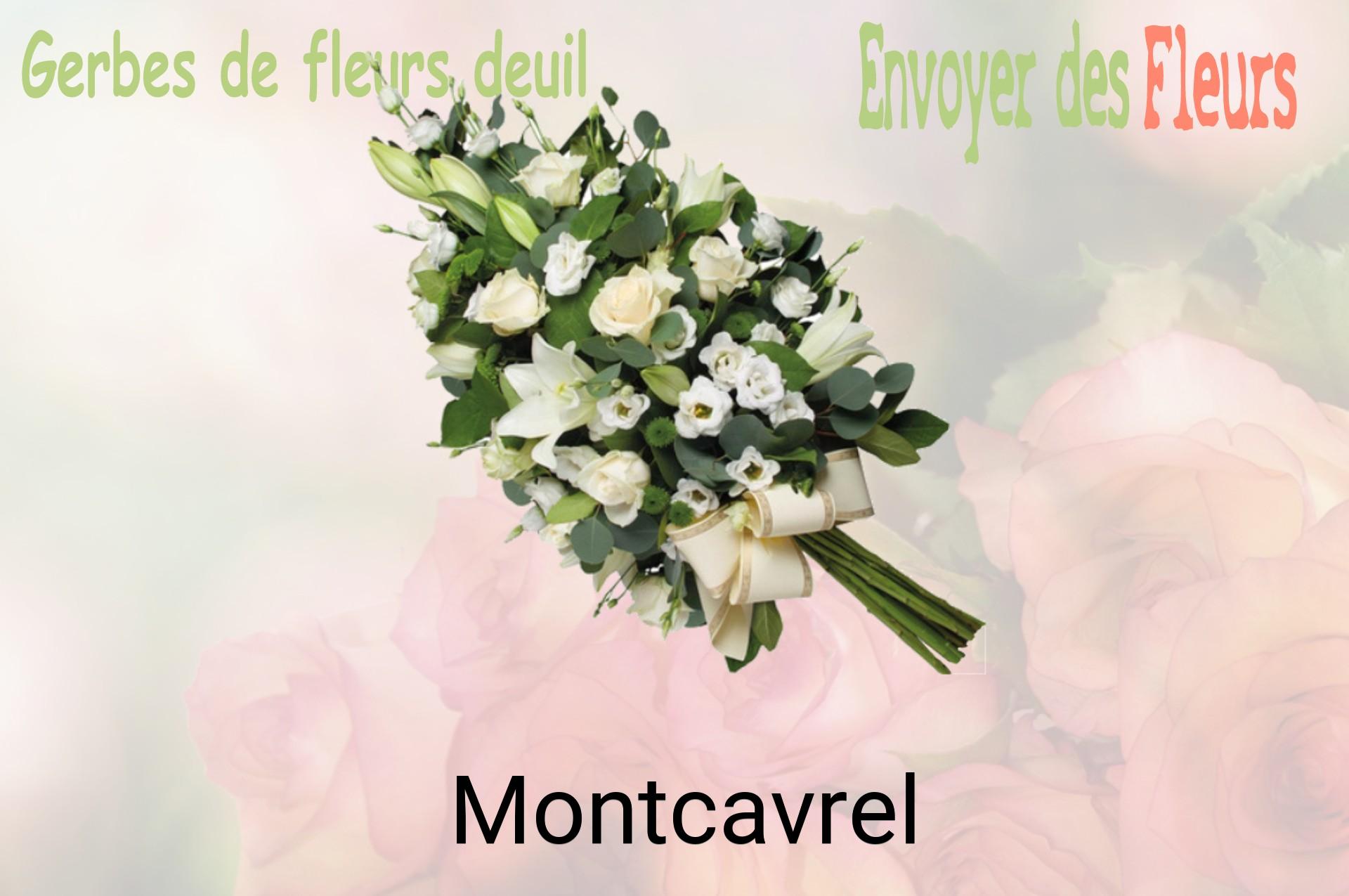 Gerbe de fleurs de deuil livrée à Montcavrel